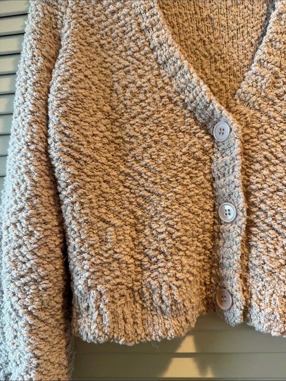 Nordstrom Cozy Textured Cropped Cardigan in Light Taupe